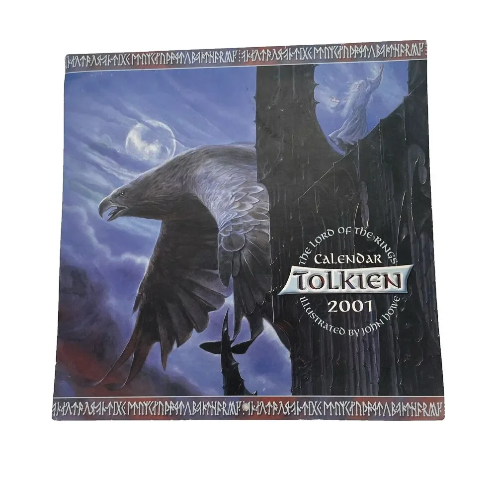 Lord of the Rings 2001 Tolkien Wall Calendar Illustrated John Howe LOTR 12